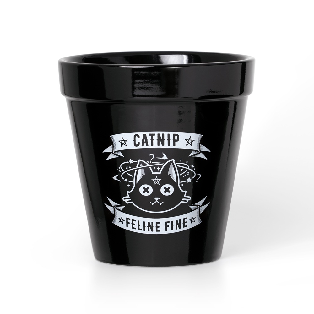 Alchemy - Catnip Plant pot - Black/White